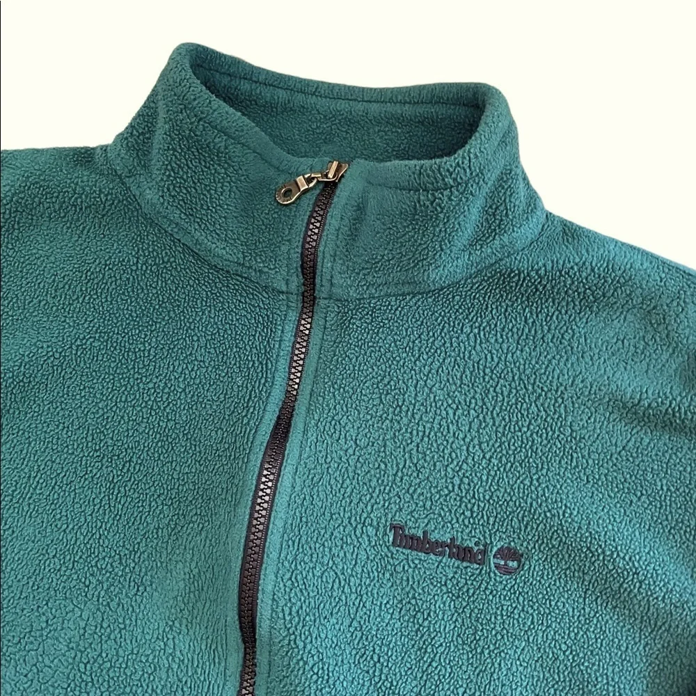 Timberland performance hunter green long sleeve zip up fleece jacket size large - Picture 2 of 12